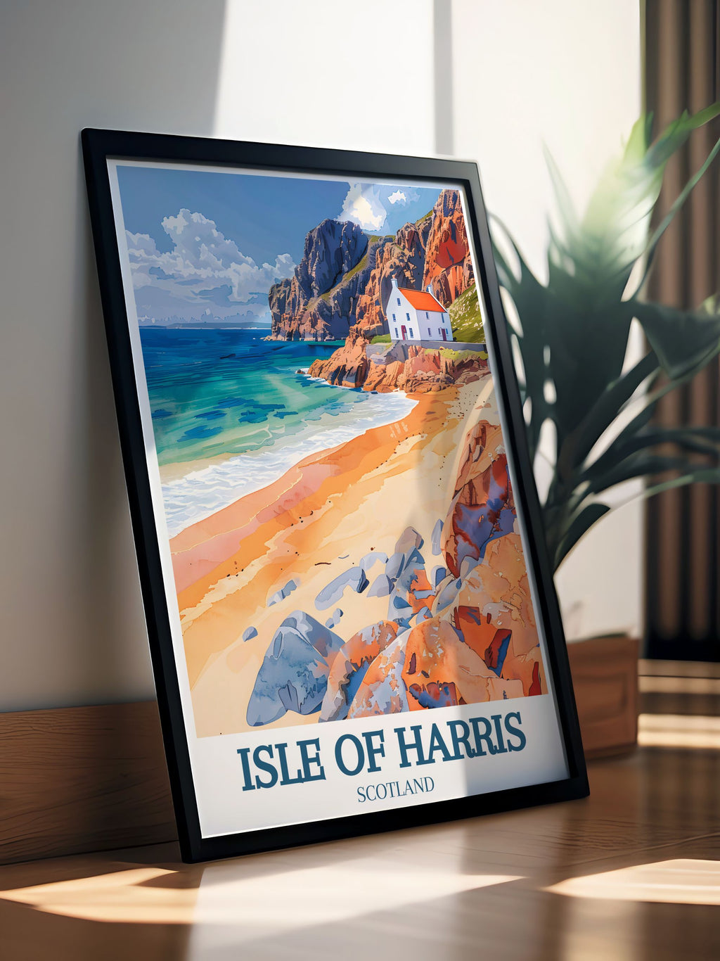 Isle of Harris Travel Print - Luskentyre Beach Wall Art - Outer Hebrides Travel Poster - Outer Hebrides Wall Print-3