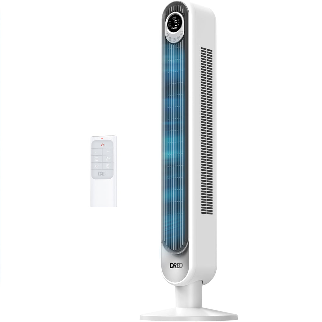 DREO Tower Fan for Bedroom, 28ft/s Velocity, Ultra Quiet Fan, 8 Speeds