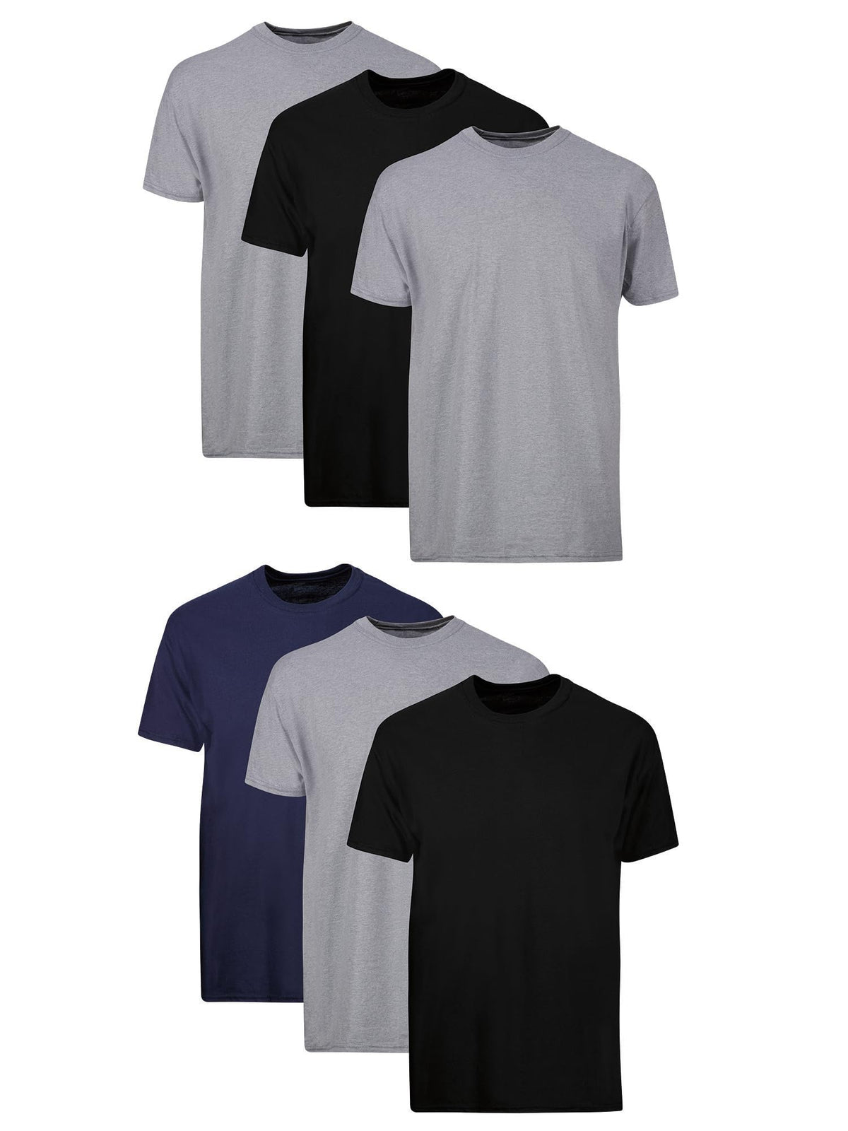 Мъжки тениски Hanes, меки памучни тениски с удължен дизайн, най-добрите мъжки тениски, бели/черни/различни цветове в опаковка