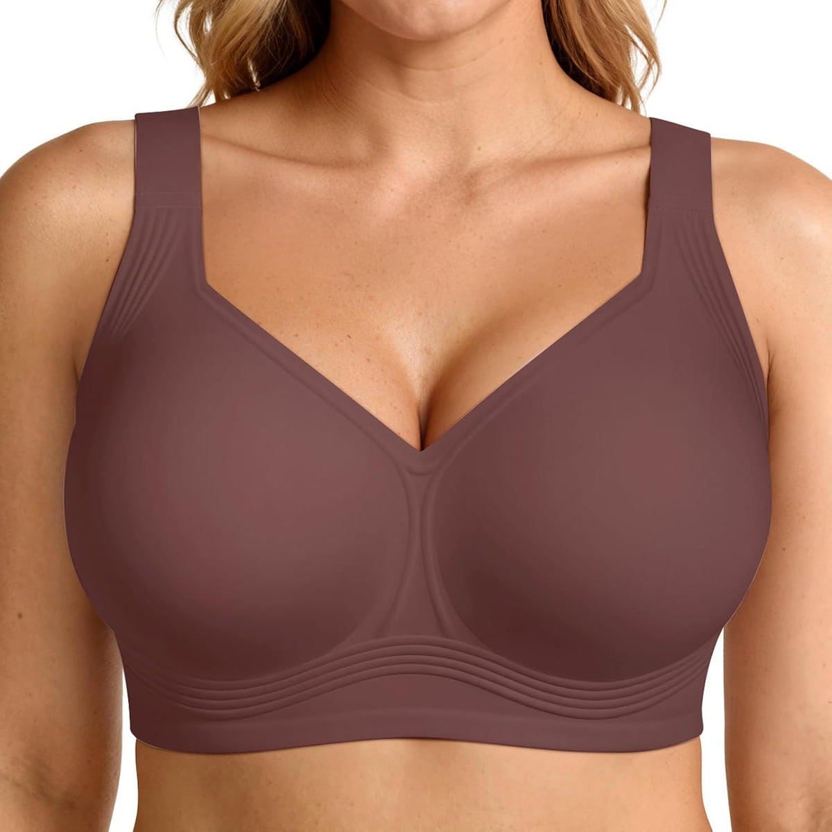Дамски сутиен LetsJoli Jelly без банели, подплатен, с повдигащ ефект за големи размери