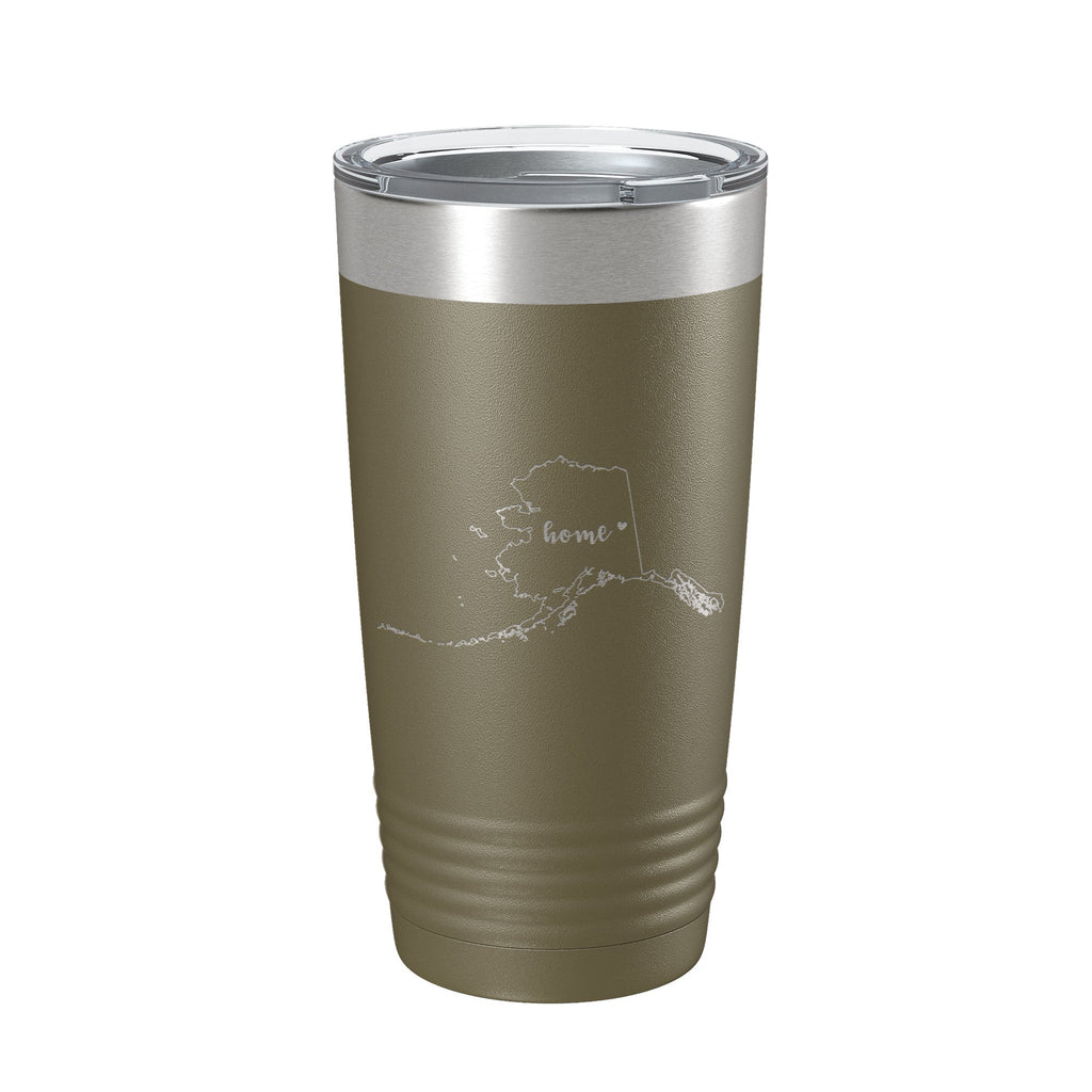 Alaska Tumbler Home State Travel Mug Insulated Laser Engraved Map Coffee Cup 20 oz-21