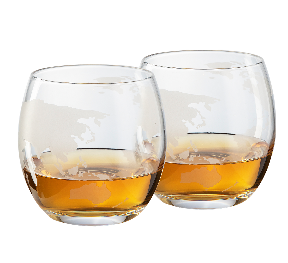 World Decanter With 2 Glasses Globe Premium Barware Gift Elegant Drinkware Collection-1