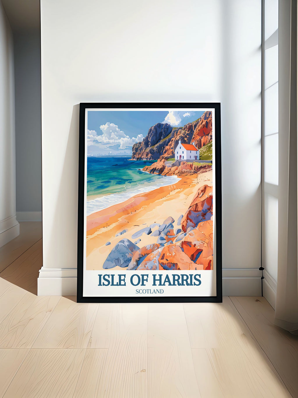 Isle of Harris Travel Print - Luskentyre Beach Wall Art - Outer Hebrides Travel Poster - Outer Hebrides Wall Print-0