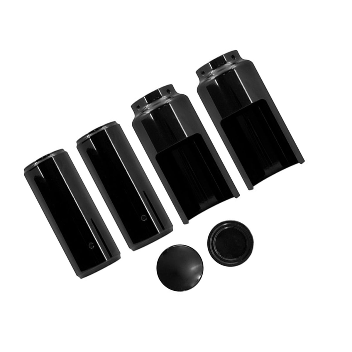Black Fork Cover Set Suitable for Harley Softail Street Bob-3