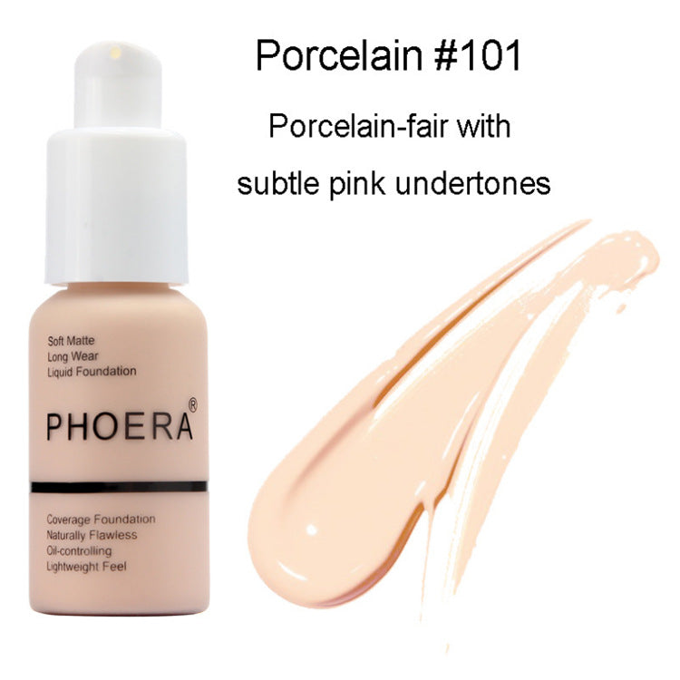 Explosive Press Type Oil Control Natural Color Matte Concealer Foundation Cream-12