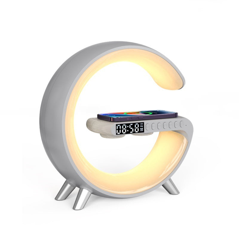 New Intelligent G Shaped LED Lamp Bluetooth Speake Wireless Charger Atmosphere Lamp App Control For Bedroom Home Decor-5