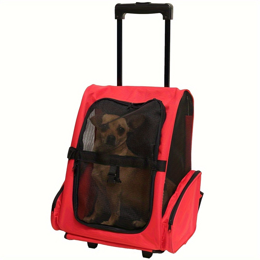 Multi-Purpose Pet Bag Foldable Travel Carrier with Wheels-0