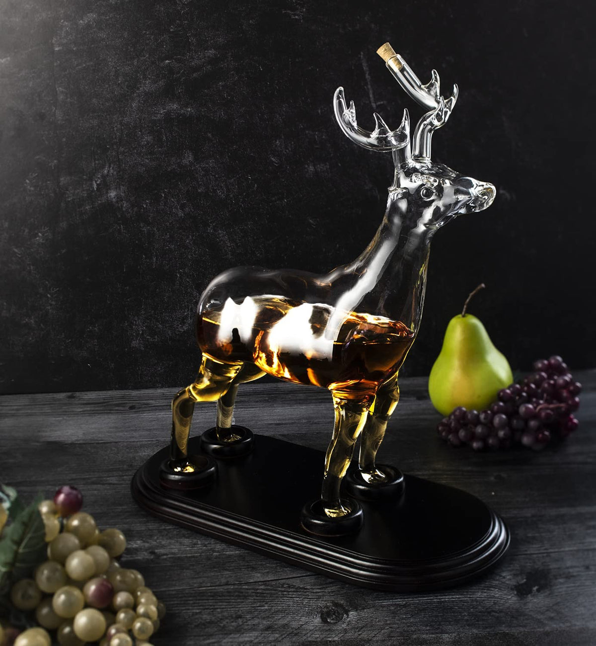 Reindeer Whiskey Decanter Premium Barware Gift Elegant Drinkware Collection-3