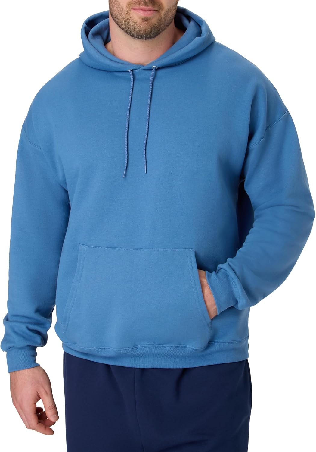 Мъжки суитшърт с качулка Hanes – EcoSmart Fleece Hooded Sweatshirt за мъже и жени – Средно тежък полар – Предлага се в големи размери