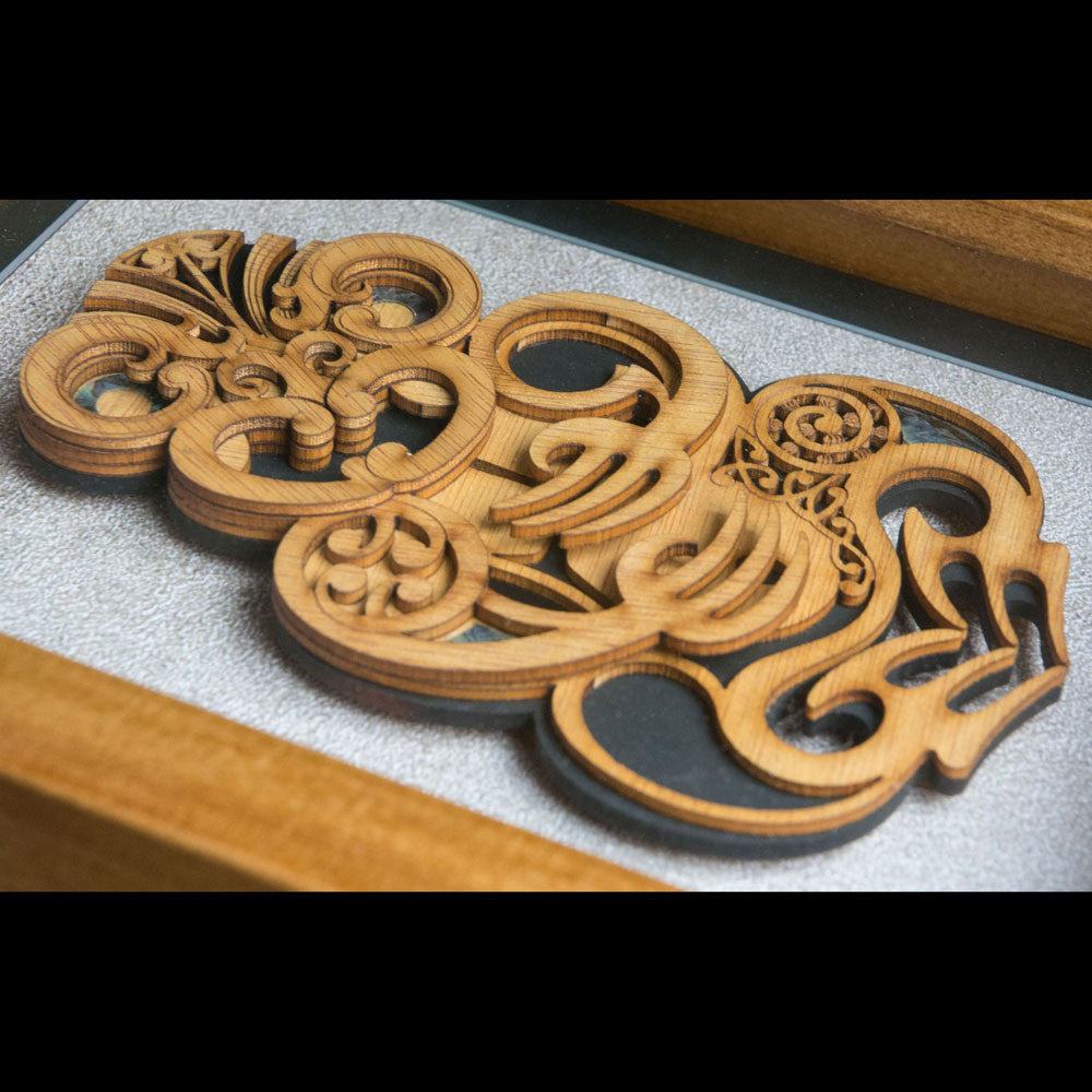 Framed 3D Wooden Tiki-1