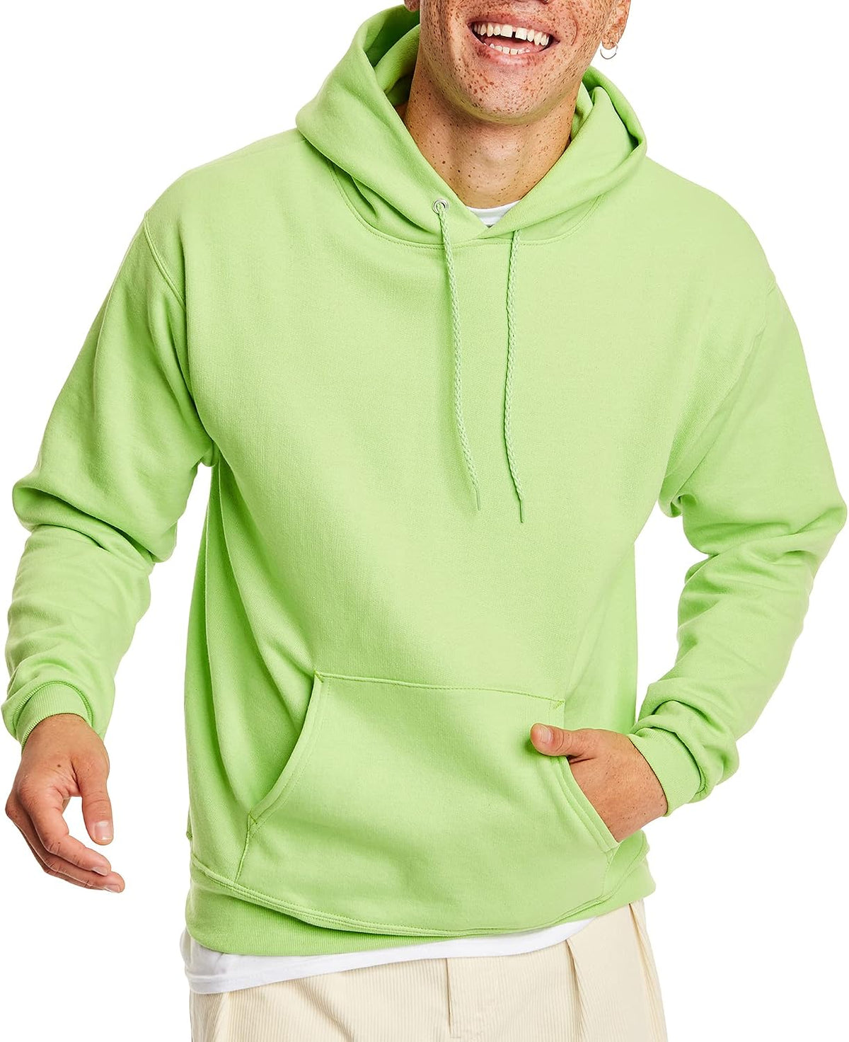 Мъжки суитшърт с качулка Hanes – EcoSmart Fleece Hooded Sweatshirt за мъже и жени – Средно тежък полар – Предлага се в големи размери
