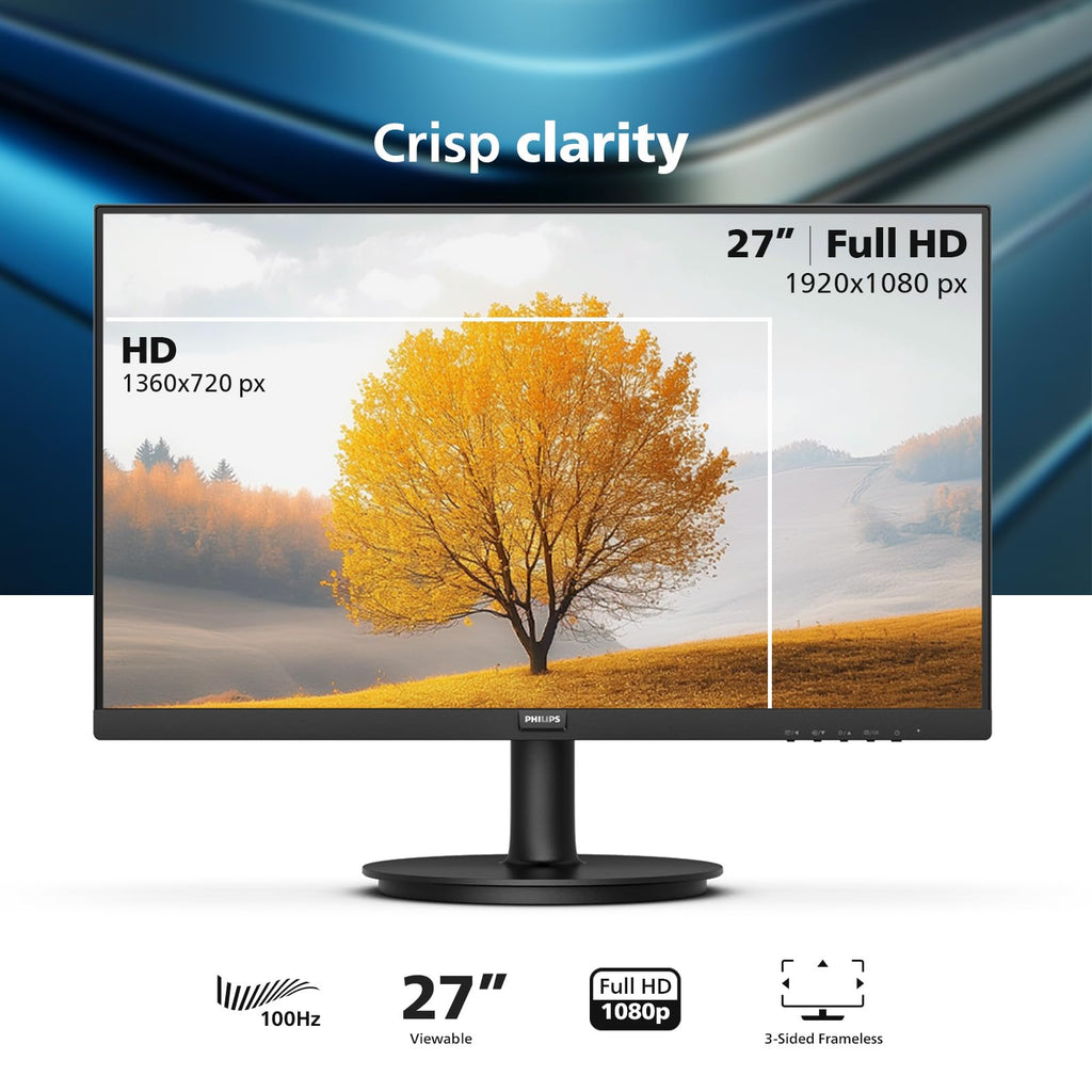 Philips 24 Inch Computer Monitor FHD 100Hz VA VESA Flicker-Free, 241V8LB