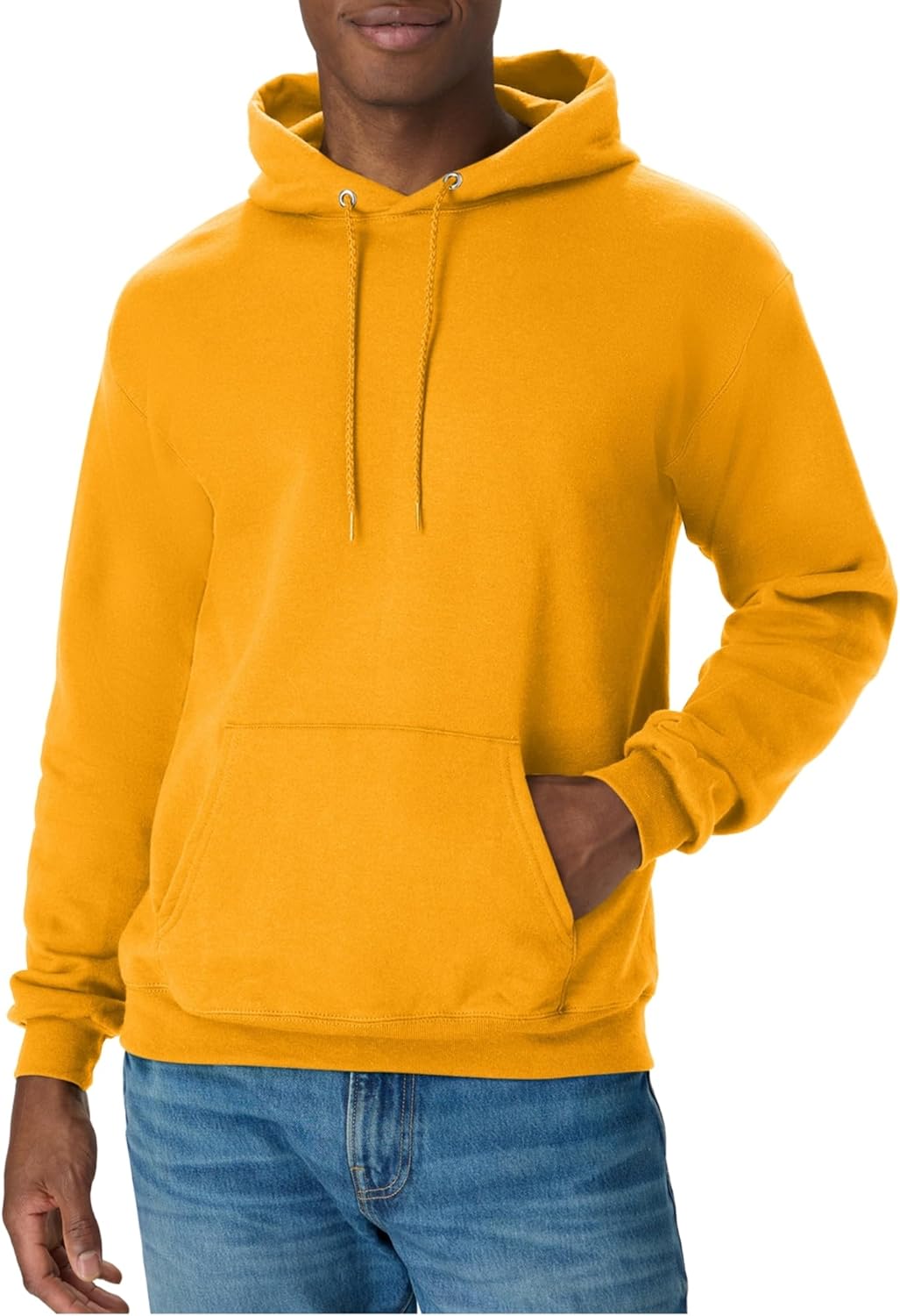 Мъжки суитшърт с качулка Hanes – EcoSmart Fleece Hooded Sweatshirt за мъже и жени – Средно тежък полар – Предлага се в големи размери
