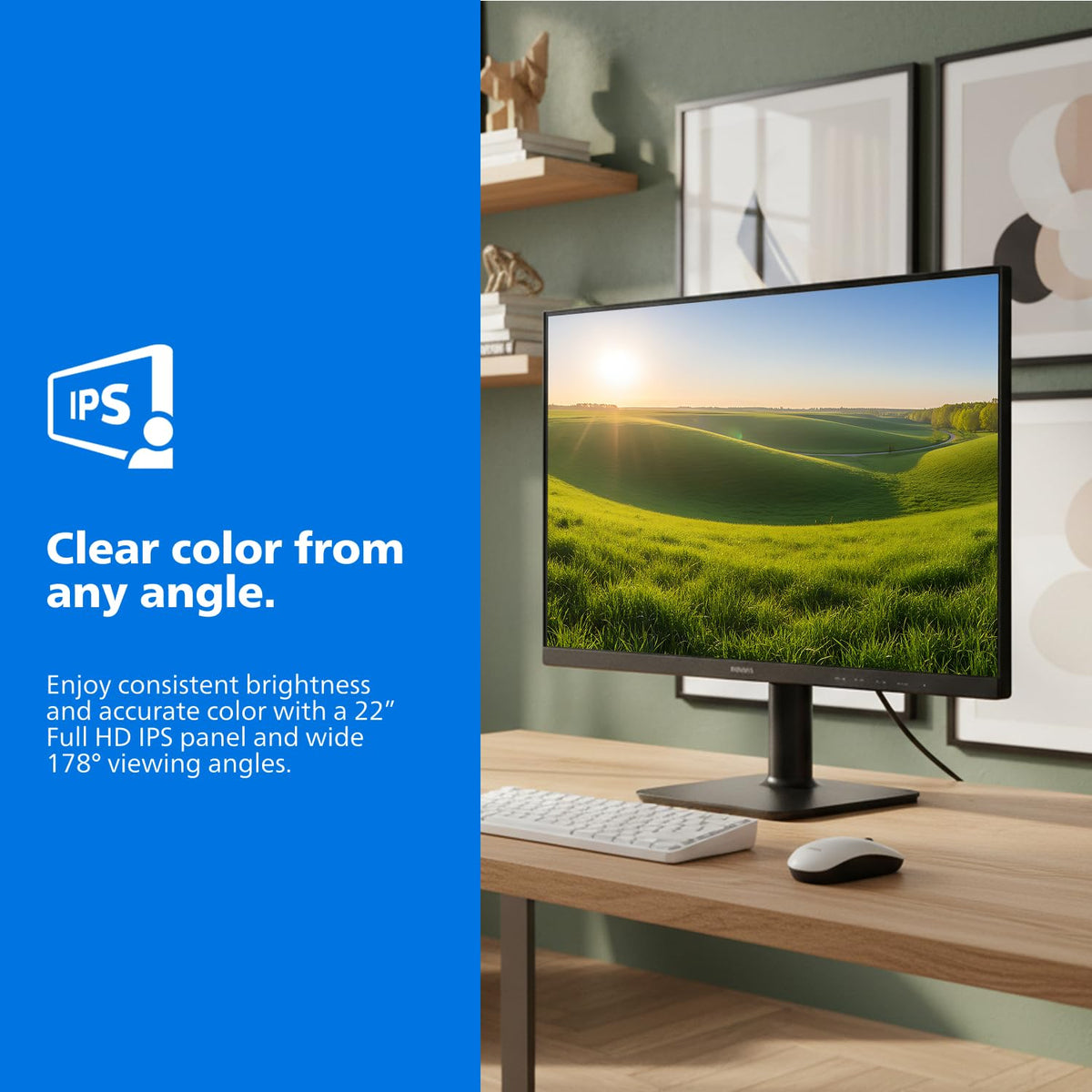 Philips 24 Inch Computer Monitor FHD 100Hz VA VESA Flicker-Free, 241V8LB