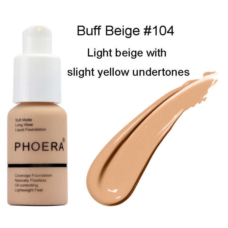 Explosive Press Type Oil Control Natural Color Matte Concealer Foundation Cream-6