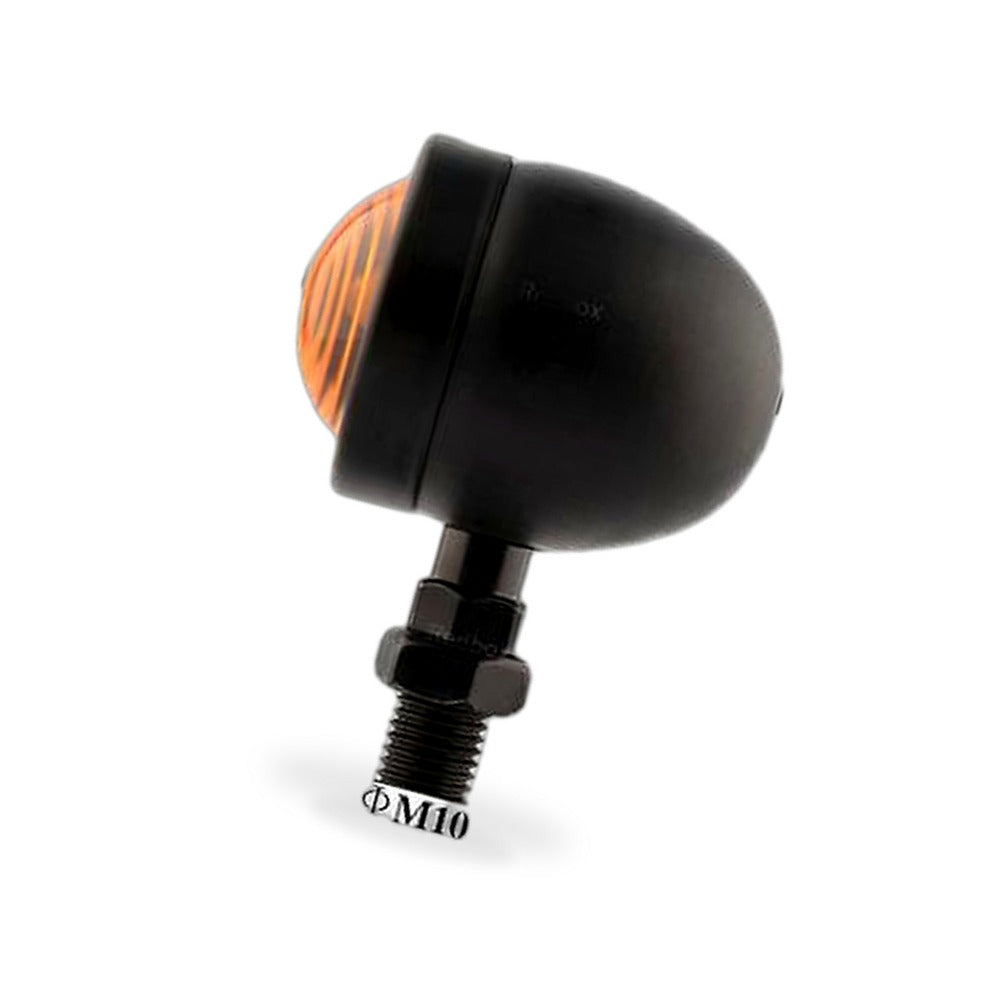 4x Black Motorcycle Amber Bullet Indicators Suitable for Universal Motorcycles-1