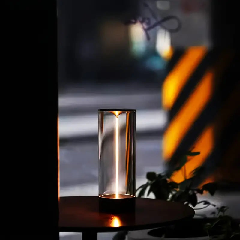 Magnetic LED Atmosphere Lamp with Three Levels of Brightness - Dark Silver- Large Size-2