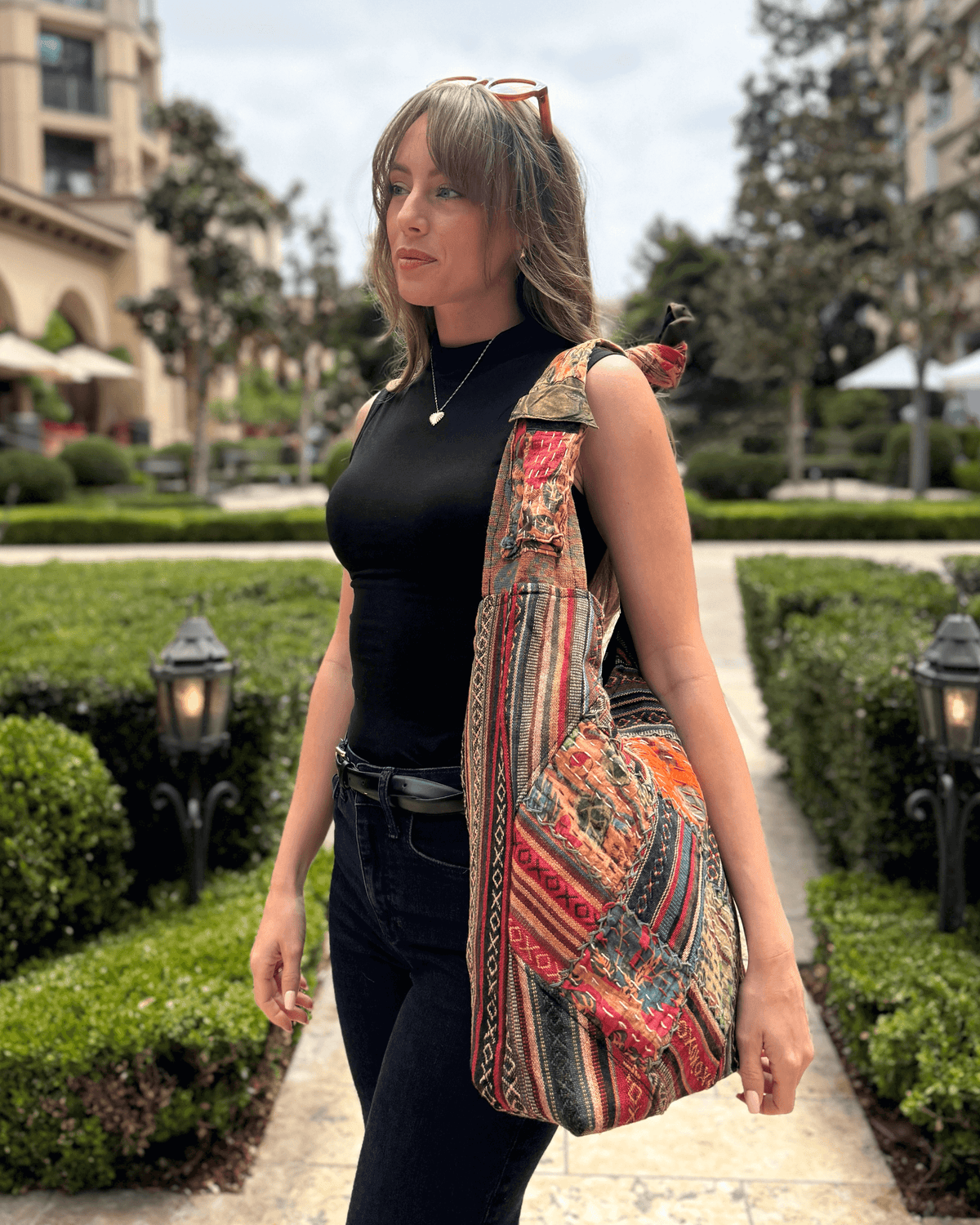 Kathmandu Collection Quilted Patchwork Hobo Bag
