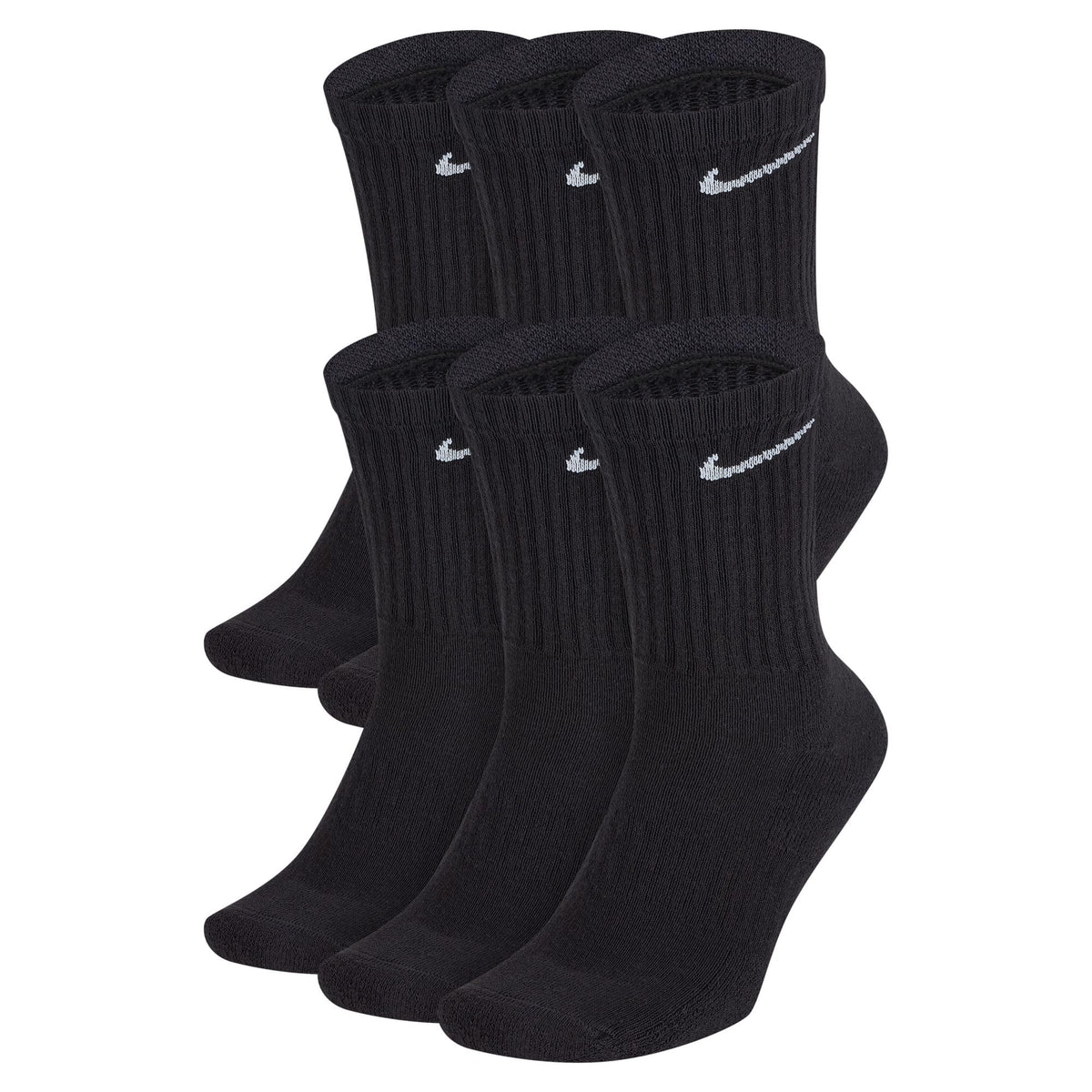 Чорапи за тренировка Nike Adult Everyday Cushioned Crew (6 чифта) | Мъжки и дамски