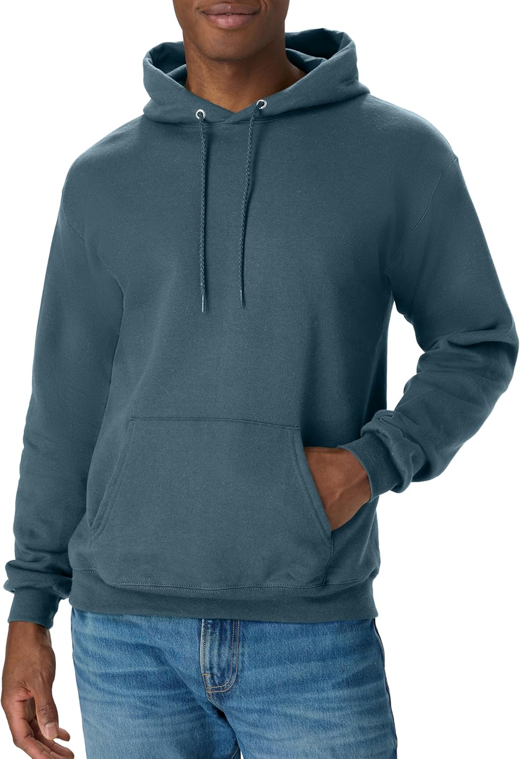 Мъжки суитшърт с качулка Hanes – EcoSmart Fleece Hooded Sweatshirt за мъже и жени – Средно тежък полар – Предлага се в големи размери