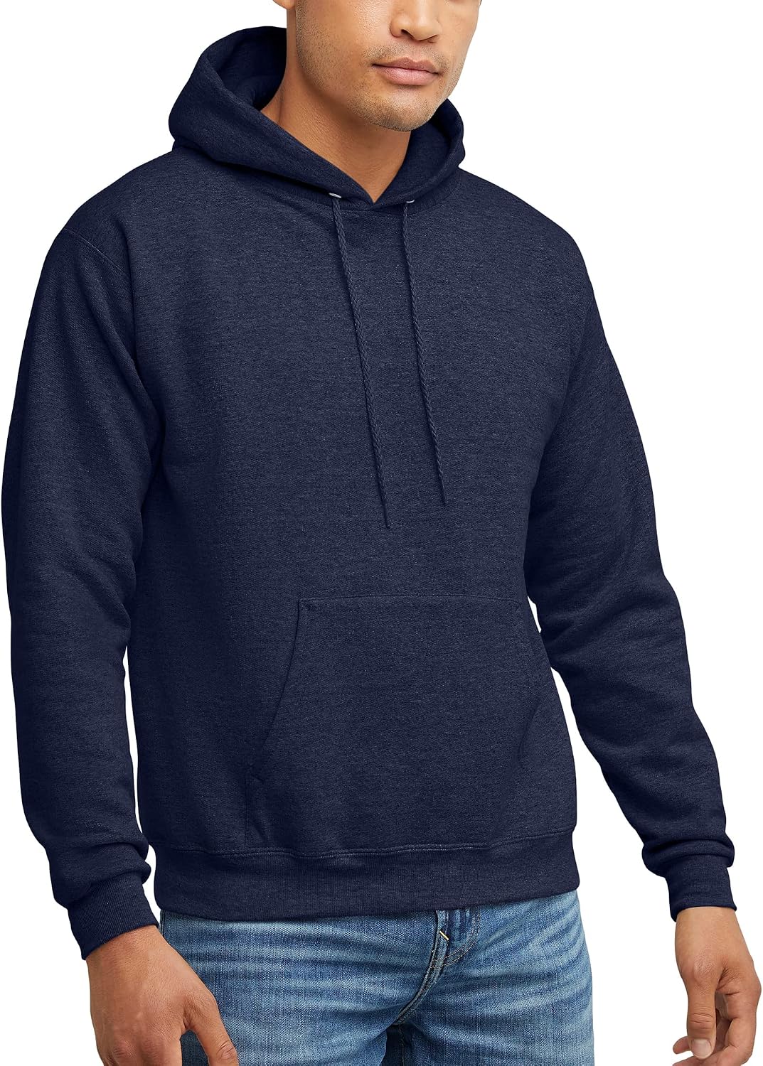 Мъжки суитшърт с качулка Hanes – EcoSmart Fleece Hooded Sweatshirt за мъже и жени – Средно тежък полар – Предлага се в големи размери