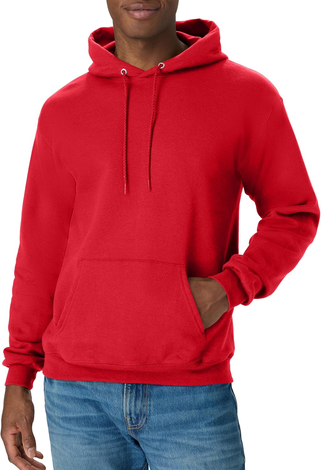 Мъжки суитшърт с качулка Hanes – EcoSmart Fleece Hooded Sweatshirt за мъже и жени – Средно тежък полар – Предлага се в големи размери