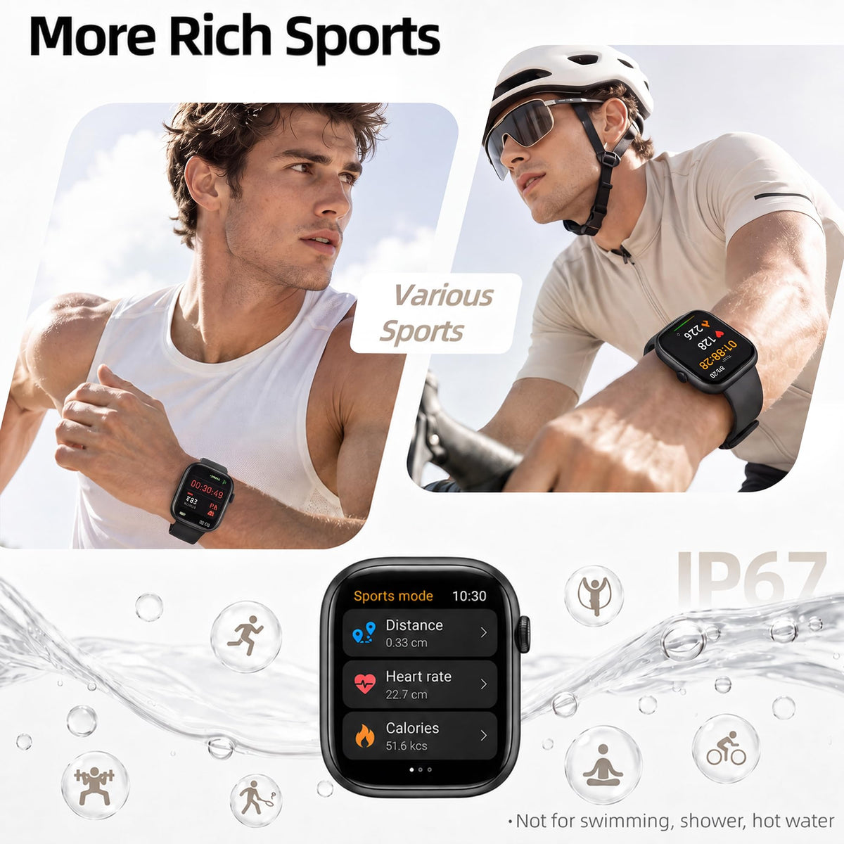 Smart Watch for Women, Bluetooth Answer/Make Calls, 1.83"HD Screen, 2 Bands