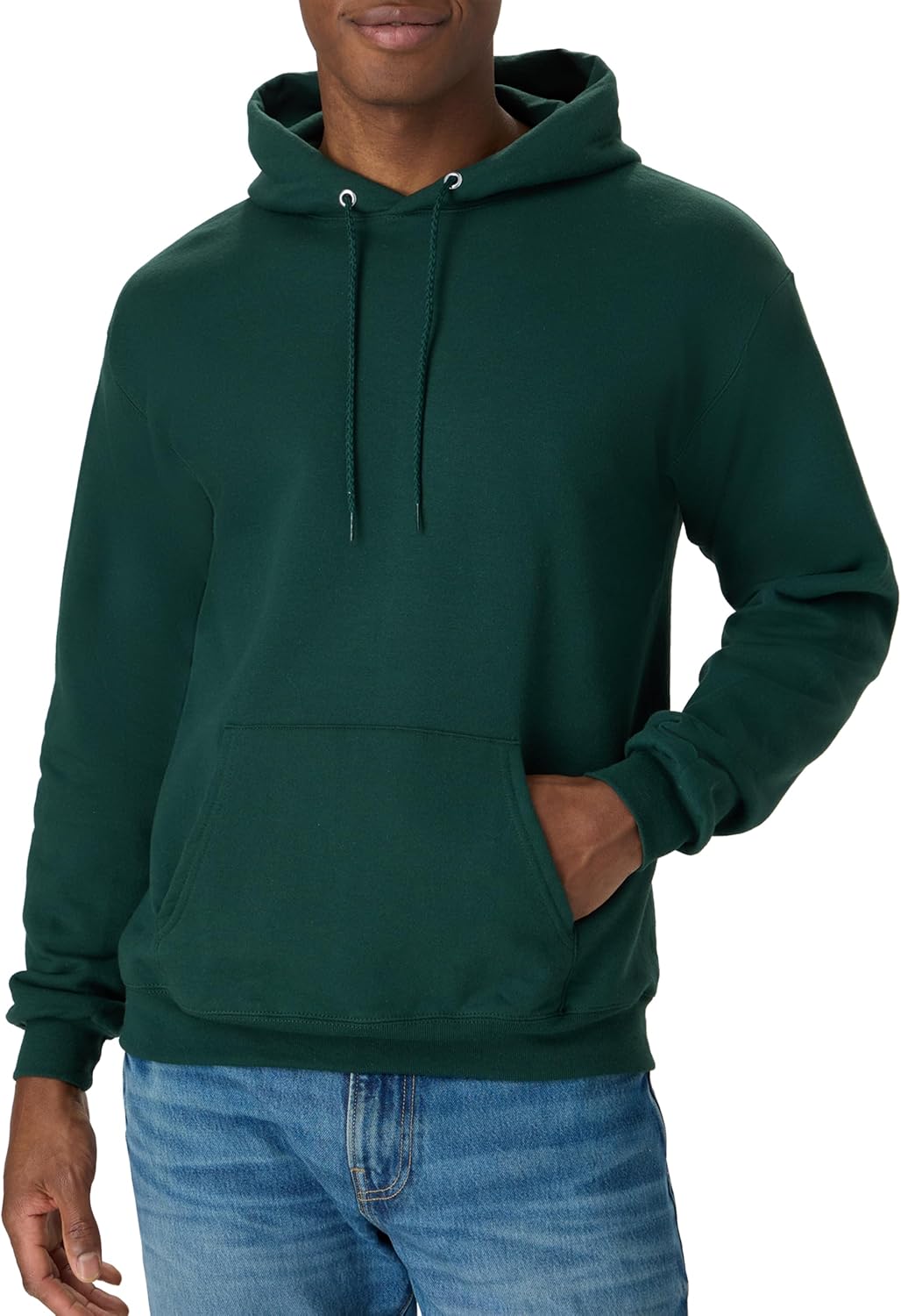 Мъжки суитшърт с качулка Hanes – EcoSmart Fleece Hooded Sweatshirt за мъже и жени – Средно тежък полар – Предлага се в големи размери