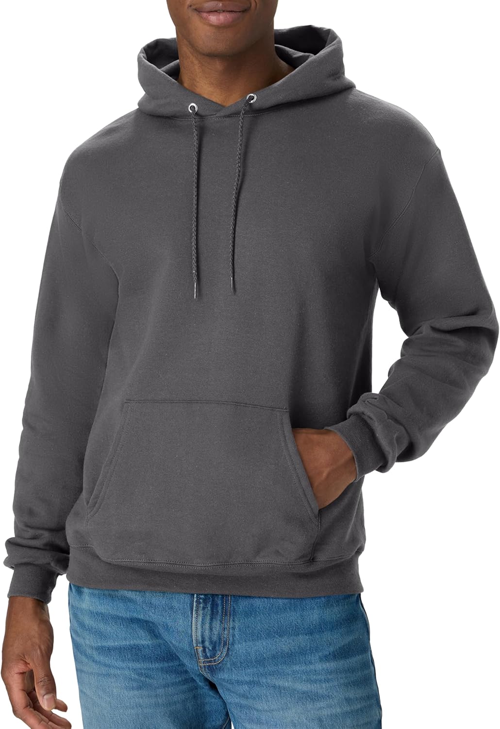 Мъжки суитшърт с качулка Hanes – EcoSmart Fleece Hooded Sweatshirt за мъже и жени – Средно тежък полар – Предлага се в големи размери