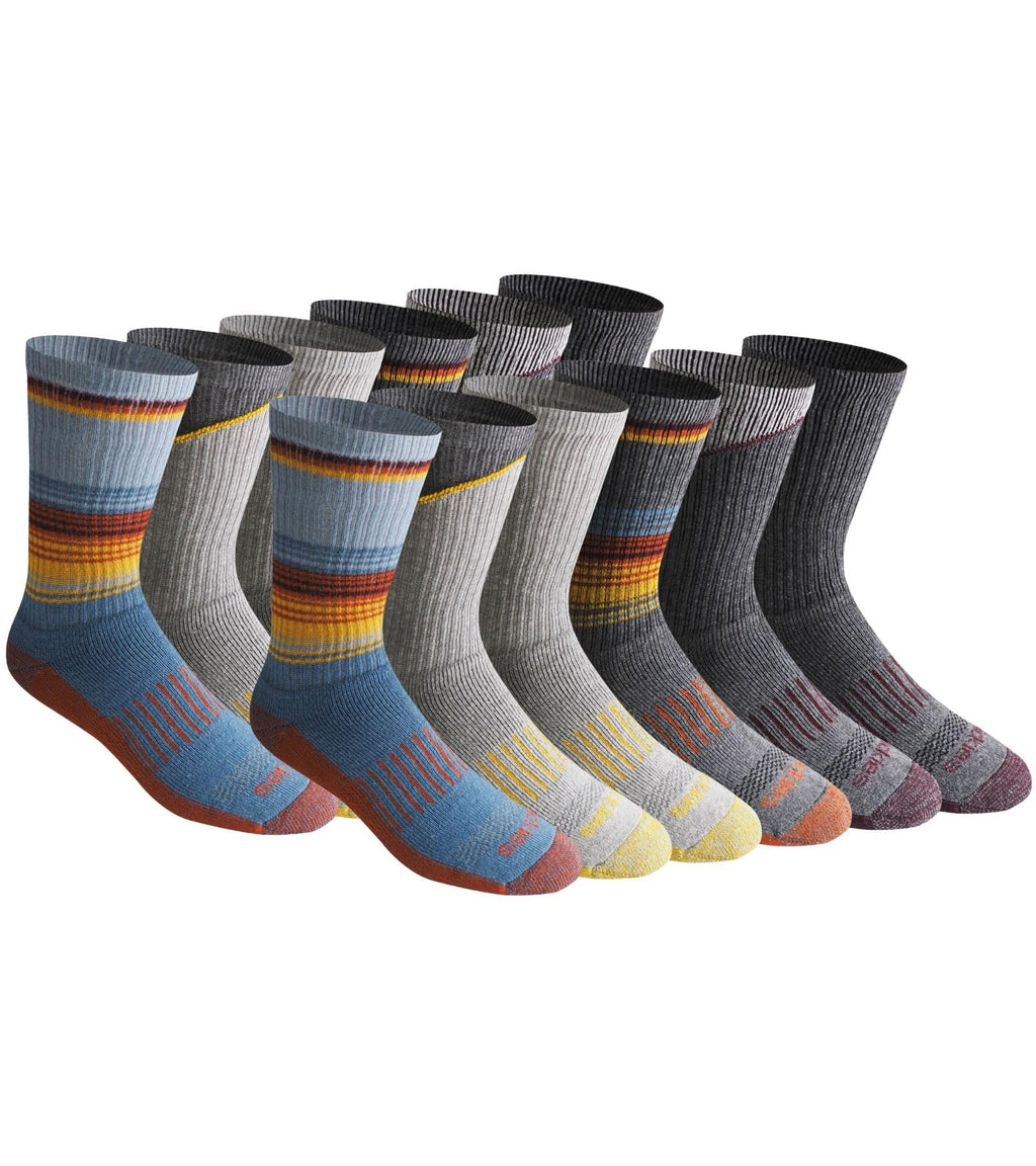 Dickies Men's Dri-tech Original Moisture Control Crew Socks, Available in M-xxl (6, 12, 18 Pairs)