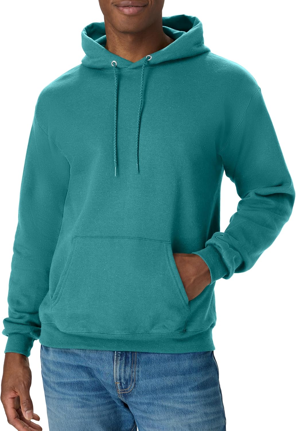 Мъжки суитшърт с качулка Hanes – EcoSmart Fleece Hooded Sweatshirt за мъже и жени – Средно тежък полар – Предлага се в големи размери