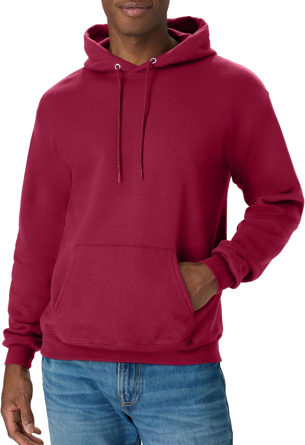 Мъжки суитшърт с качулка Hanes – EcoSmart Fleece Hooded Sweatshirt за мъже и жени – Средно тежък полар – Предлага се в големи размери