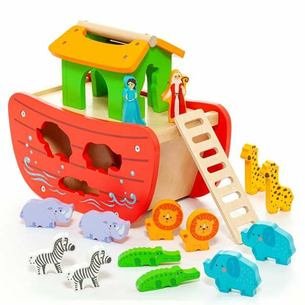 Playset Moltó Noah's ark Wood 17 Pieces-0