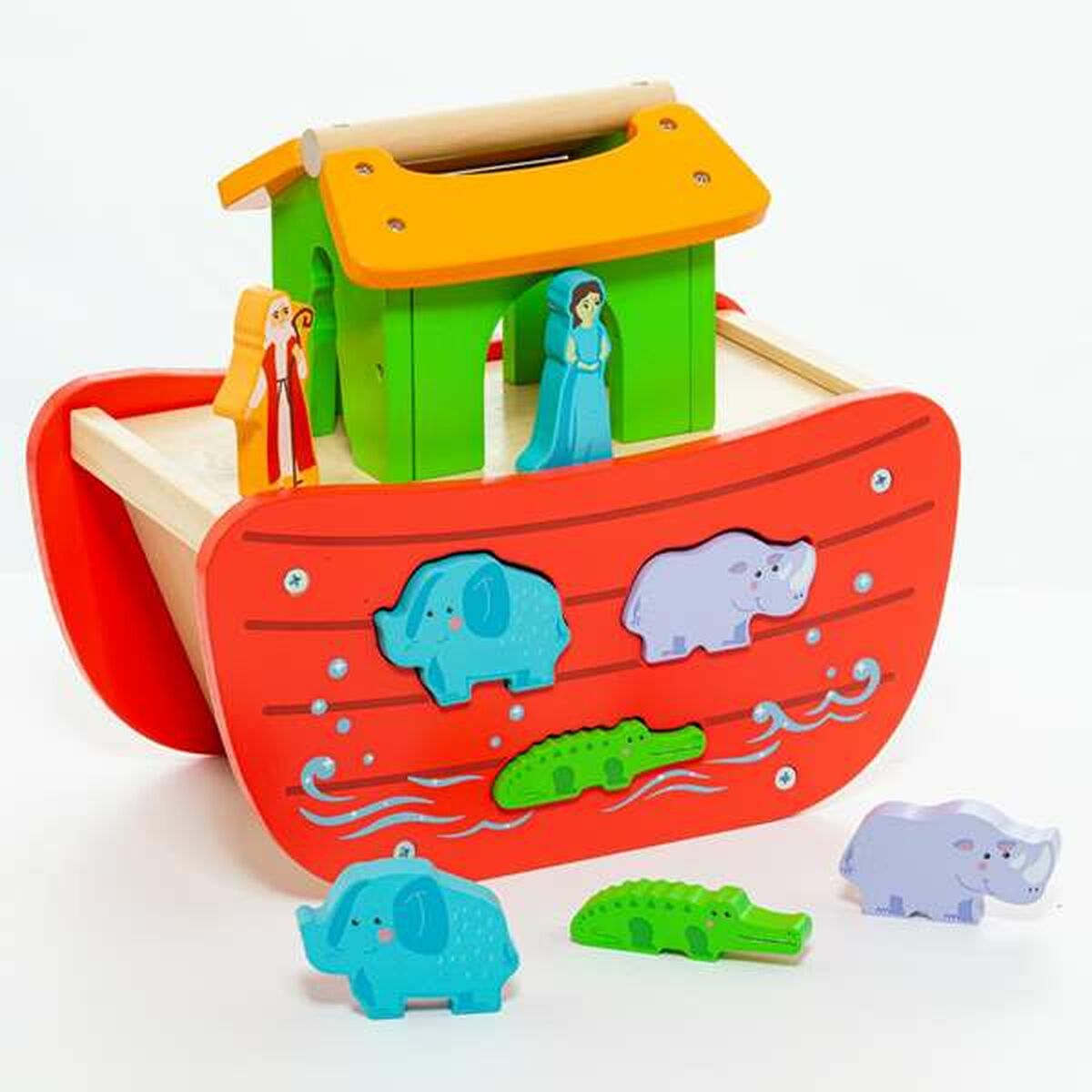 Playset Moltó Noah's ark Wood 17 Pieces-8