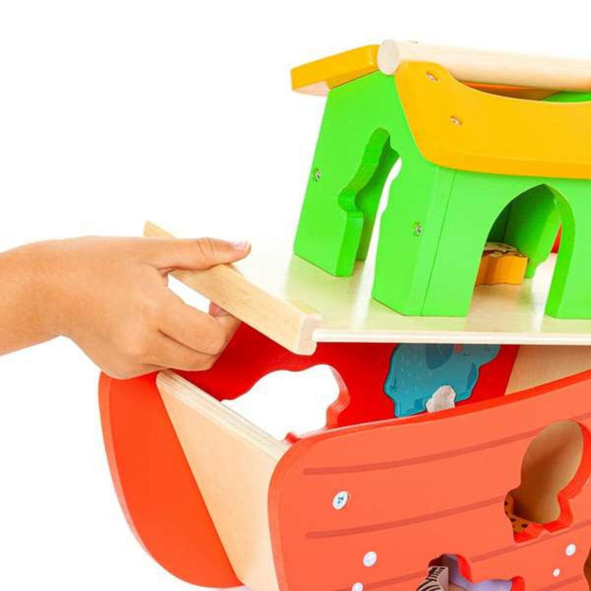 Playset Moltó Noah's ark Wood 17 Pieces-2