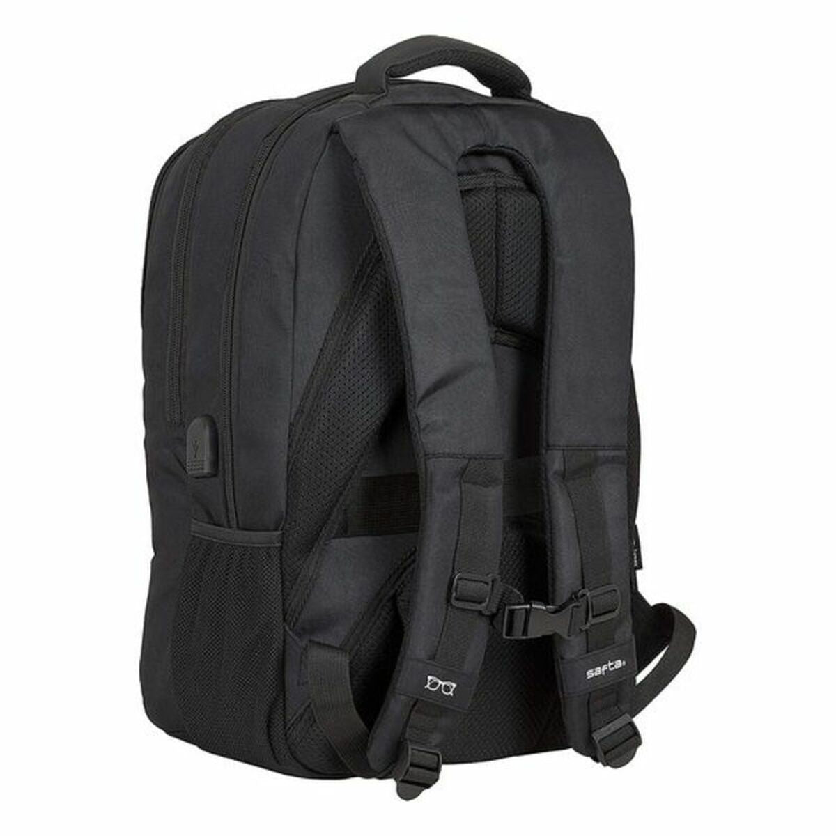 Rucksack for Laptop and Tablet with USB Output Safta 15,6'' Black 30 x 43 x 16 cm-2