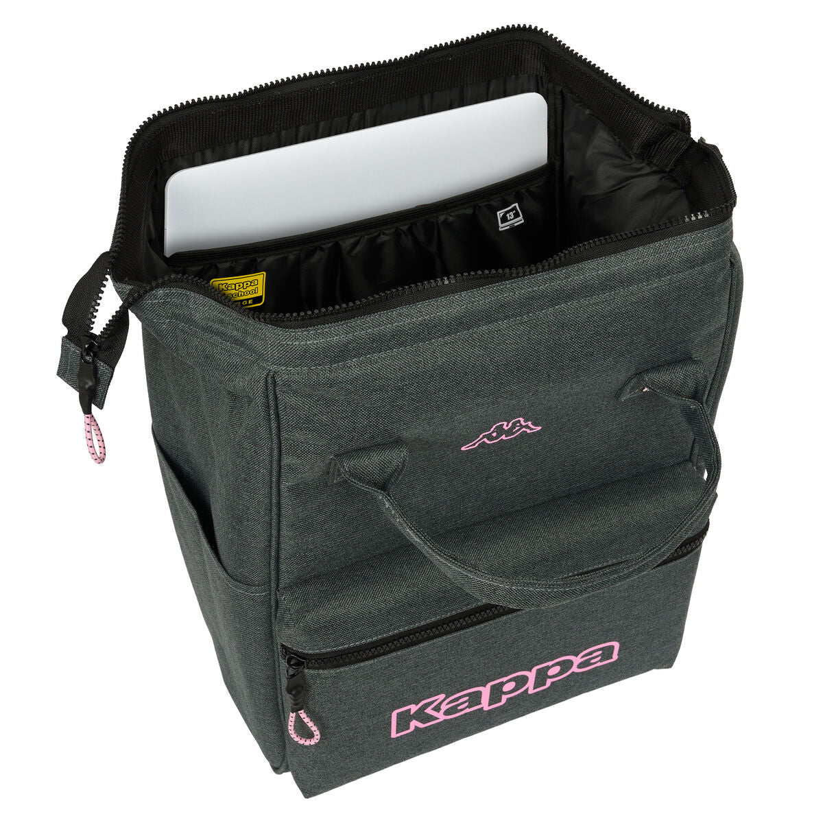Laptop Backpack Kappa Silver Pink Grey 27 x 40 x 19 cm-1