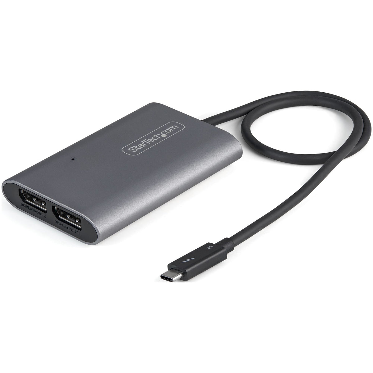 Star Tech Thunderbolt to Dual DisplayPort Adapter DP 1.4, Dual 4K 60Hz or Single 8K/5K Thunderbolt to DP Converter, 2x DisplayPort Monitor Video Display Adapter - Mac & Windows-0