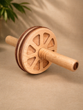 Handcrafted Wooden Ab Wheel - Core Strength Trainer for Home Fitness-2