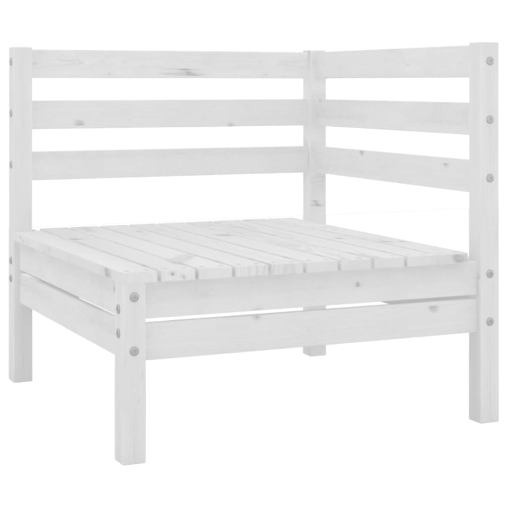 NNEVL 3 Piece Garden Lounge Set Solid Pinewood White-1