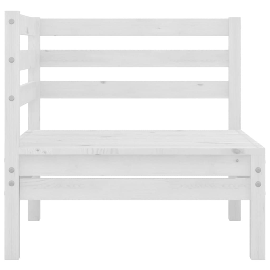 NNEVL 3 Piece Garden Lounge Set Solid Pinewood White-3
