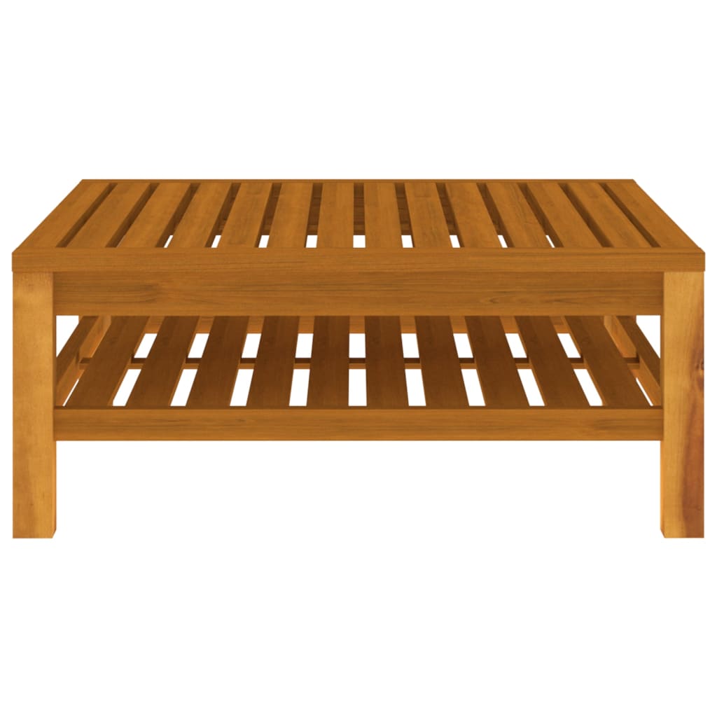 NNEVL 7 Piece Garden Lounge Set with Cream Cushion Solid Acacia Wood-2