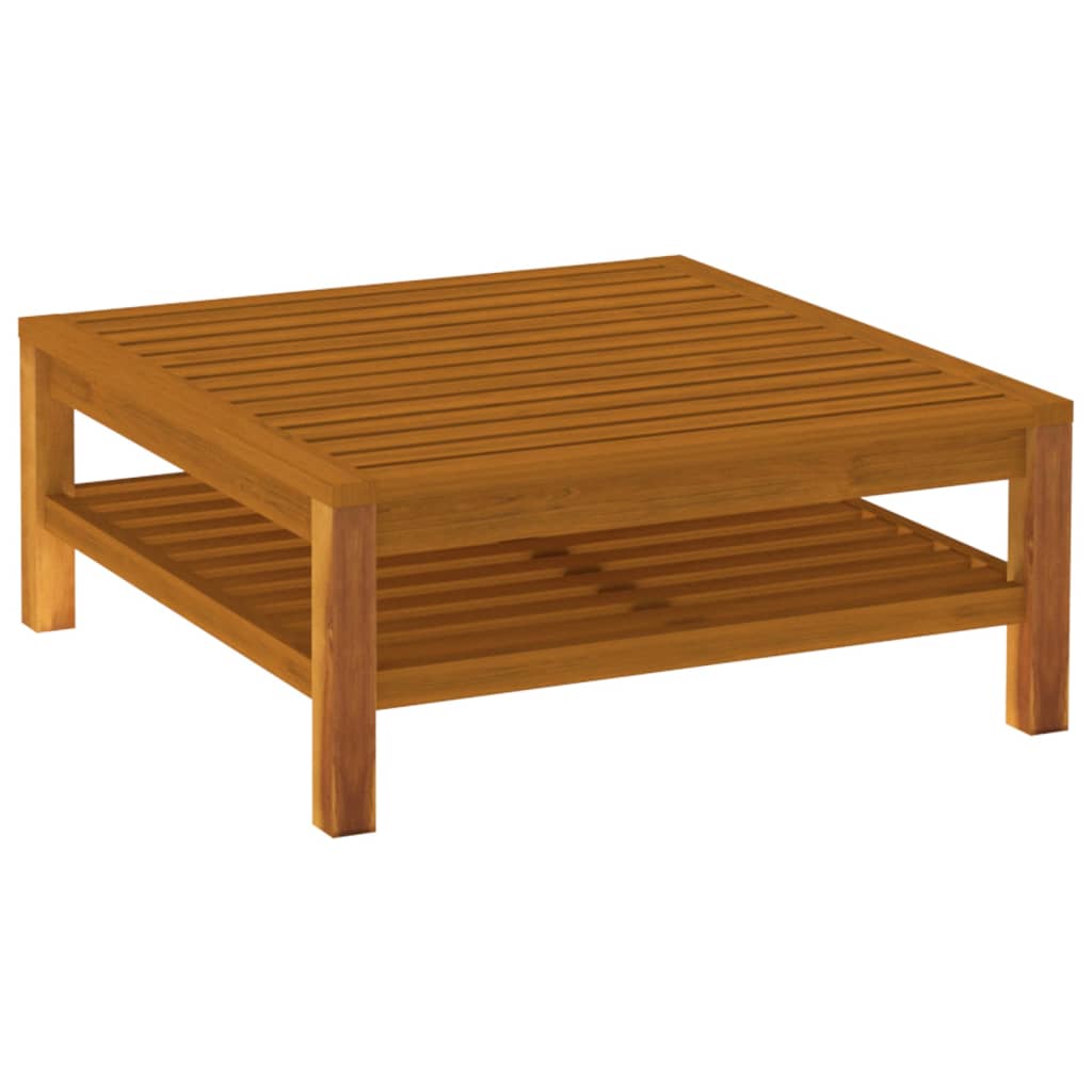 NNEVL 7 Piece Garden Lounge Set with Cream Cushion Solid Acacia Wood-3
