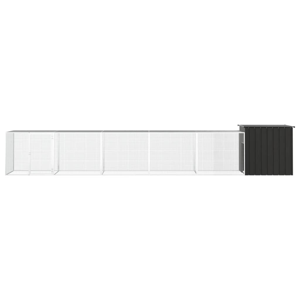NNEVL Chicken Cage Anthracite 600x91x100 cm Galvanised Steel-2