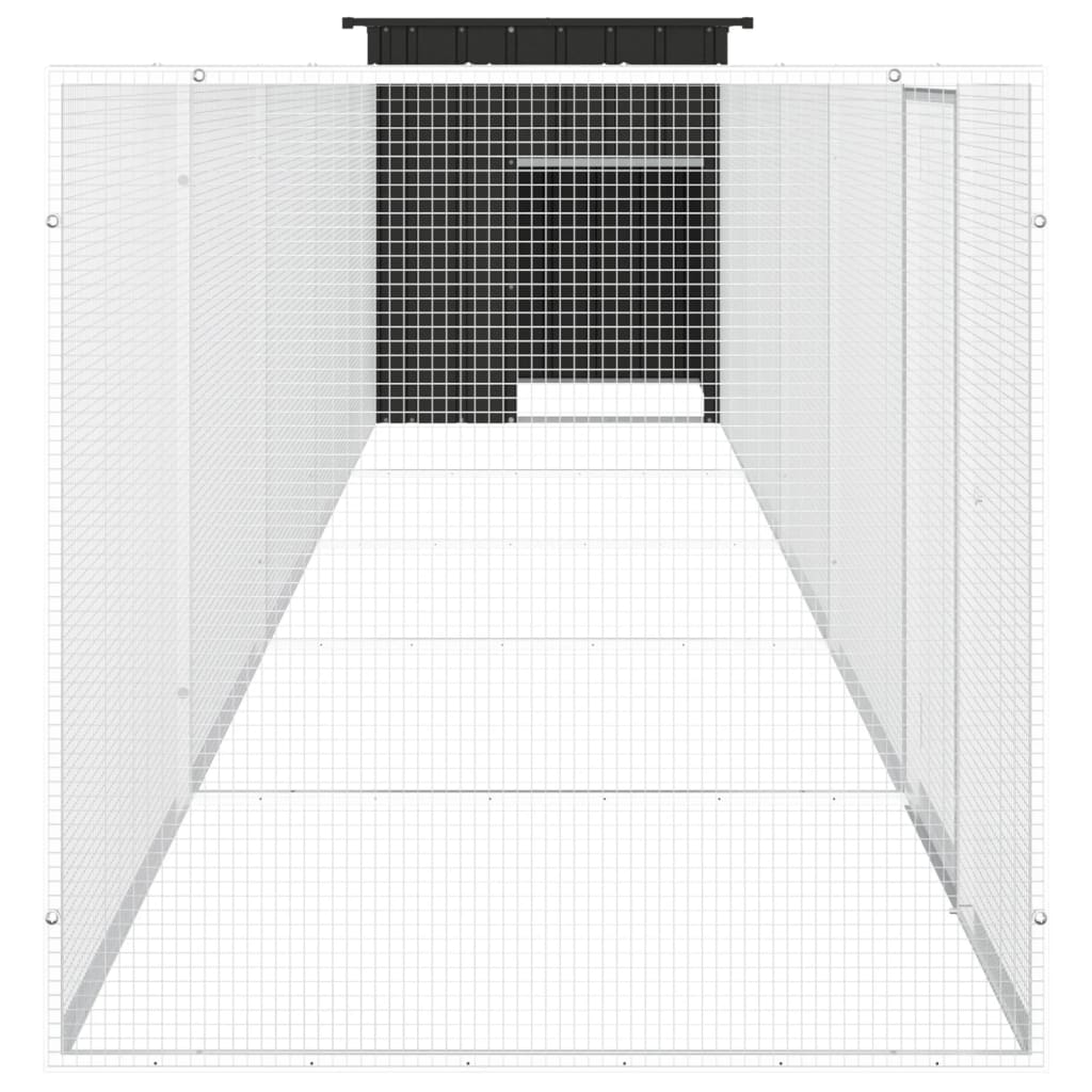 NNEVL Chicken Cage Anthracite 600x91x100 cm Galvanised Steel-3