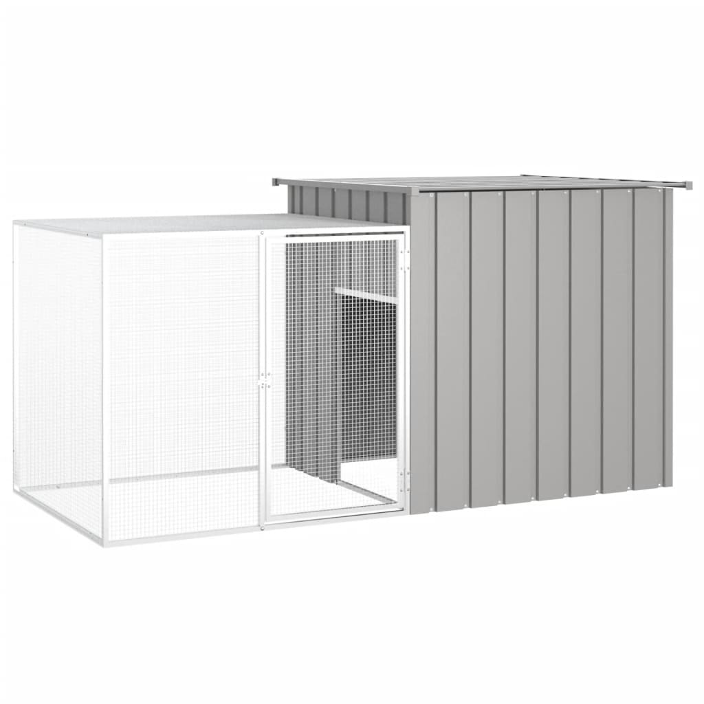 NNEVL Rabbit Cage Grey 200x91x100 cm Galvanised Steel-0