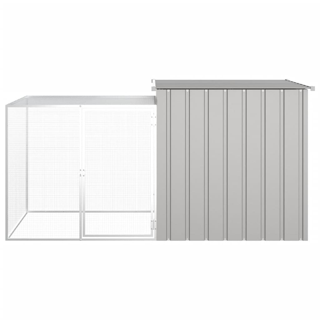 NNEVL Rabbit Cage Grey 200x91x100 cm Galvanised Steel-2