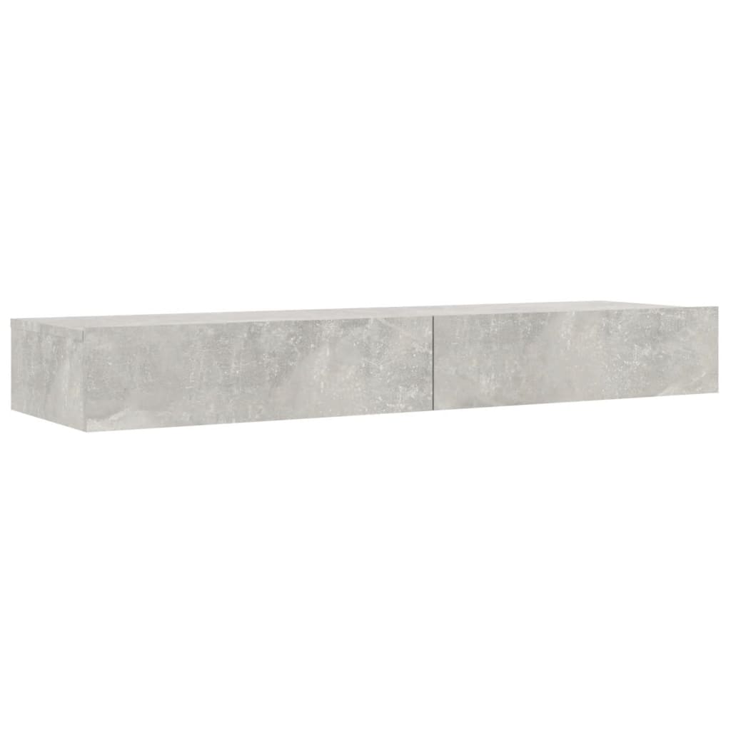 NNEVL TV Cabinet with LED Lights Concrete Grey 120x35x15.5 cm-4