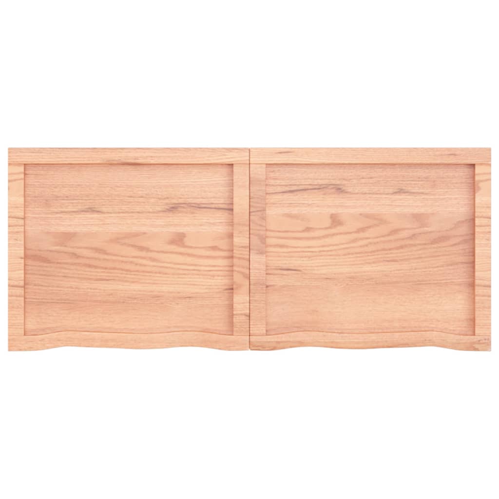 NNEVL Table Top Light Brown 120x50x4 cm Treated Solid Wood Oak-3