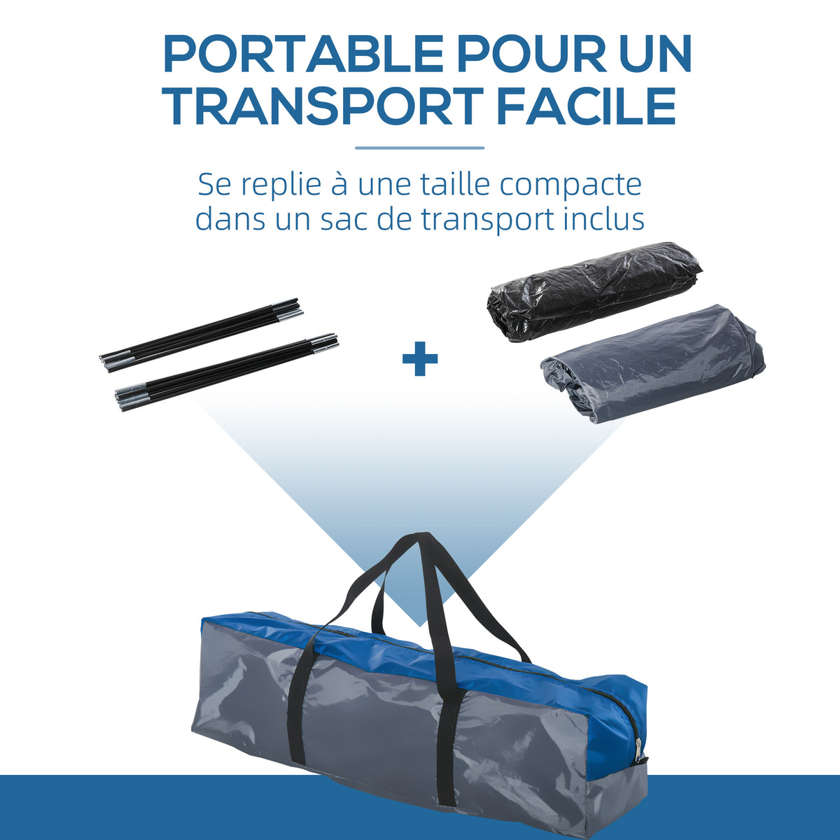 Tente de camping familiale 3 personnes tente dôme étanche légère, ventilée facile à monter double porte et-5
